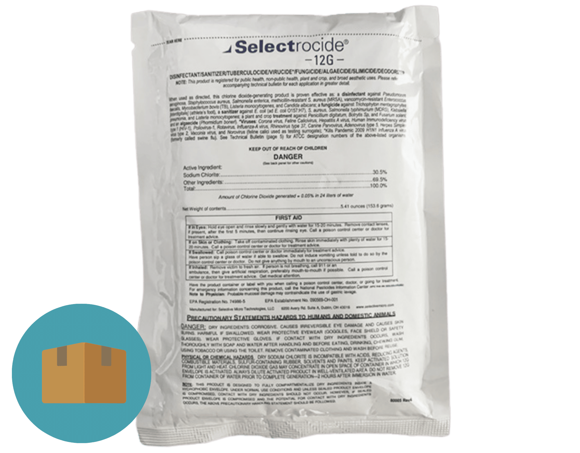 Selectrocide 12G Chlorine Dioxide Disinfectant Bulk Case for sale by TrustedSafe.com